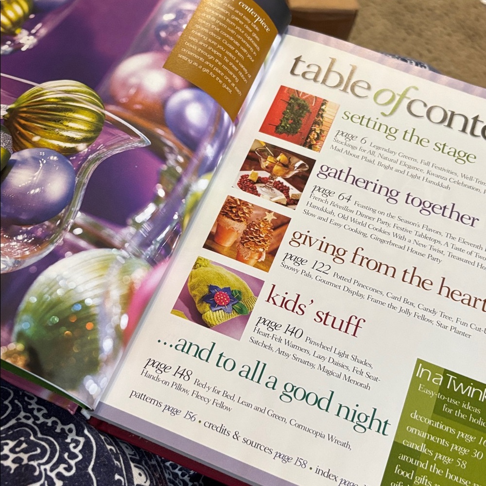 Better Homes and Gardens Festive Season Book with Purple and Gold - Picture 3 of 3